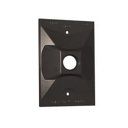 Sigma Engineered Solutions Rectangle Die-Cast Metal 1 gang 4.61 in. H X 2.85 in. W Lampholder Cover