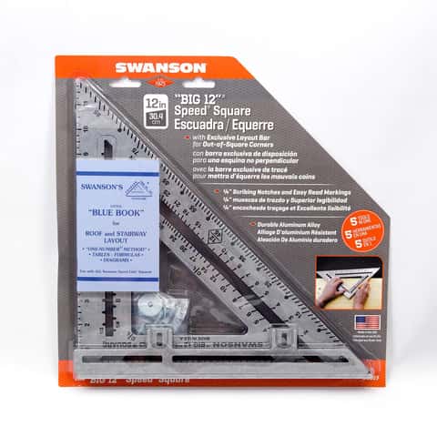 Swanson Speedlite 12 in. L X 1 in. H Aluminum Speed Square Mfr S0107 Ace Hardware