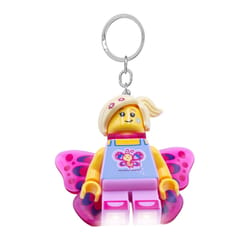 LEGO Plastic Pink Butterfly Girl Keychain w/LED Light