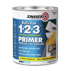 Zinsser Bulls-Eye 1-2-3 White Water-Based Styrenated Acrylic Primer and Sealer 1 qt