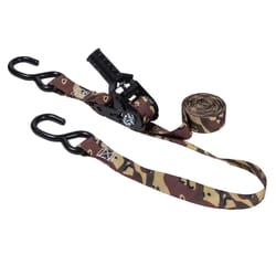 Keeper 1 in. W X 12 ft. L Camo Tie Down w/Ratchet 500 lb 4 pk