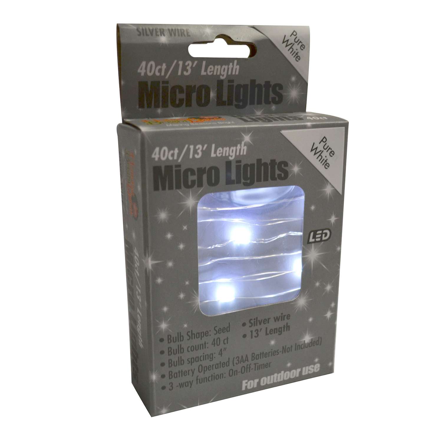Holiday Bright Lights LED Micro Dot/Fairy Pure White 40 ct Novelty