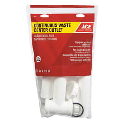 Ace 1-1/2 in. D X 16 in. L Plastic Continuous Waste Outlet