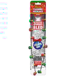 Magic Seasons Christmas Holiday Flashing Necklace 1 pc