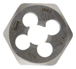 Irwin Hanson High Carbon Steel SAE Hexagon Die 3/8 in. 1 pc