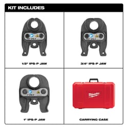 Milwaukee M12 1 in. Press Tool Kit 18.5 in. L Black 3 pc