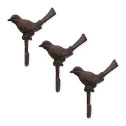 Zingz & Thingz 5.5 in. H X 4.25 in. L Brown Cast Iron Wall Hook