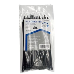 Home Plus 5.7 in. L Black Cable Tie 100 pk