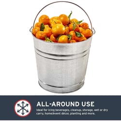 Behrens 12 qt Galvanized Pail Gray