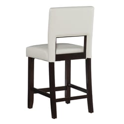 Linon Home Decor White Polyurethane Barstool 24 in.