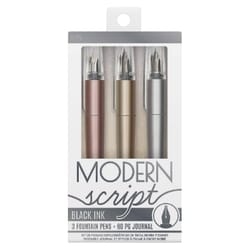 Ooly Modern Script Black Pen Set 3 pk