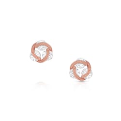 Montana Silversmiths Women's Holding on to a Rose Dawn Rose Gold Earrings Brass Water Resistant