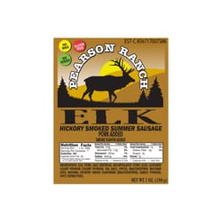 Pearson Ranch Jerky Elk Hickory Smoked Summer Sausage 7 oz Packet