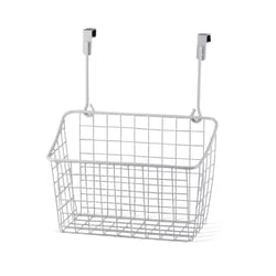 Spectrum Grid 6.5 in. L X 10.25 in. W X 11.25 in. H White Storage Basket