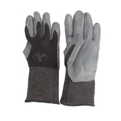 Atlas Unisex Indoor/Outdoor Dipped Gloves Black/Gray M 1 pair