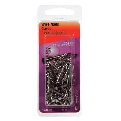 Hillman 17 Ga. X 7/8 in. L Stainless Steel Wire Nails 1 pk 2 oz