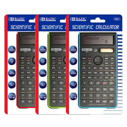 Bazic Products Assorted 12 digit Solar Powered Scientific Calculator