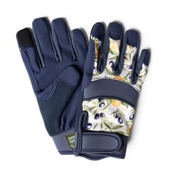 Seed and Sprout L/XL Neoprene Lemon Grove Navy Gardening Gloves