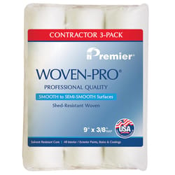 Premier Woven-Pro Polyester 9 in. W X 3/8 in. Paint Roller Cover 3 pk