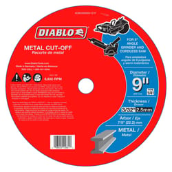 Diablo 9 in. D X 7/8 in. Aluminum Oxide Metal Cut-Off Disc 1 pc
