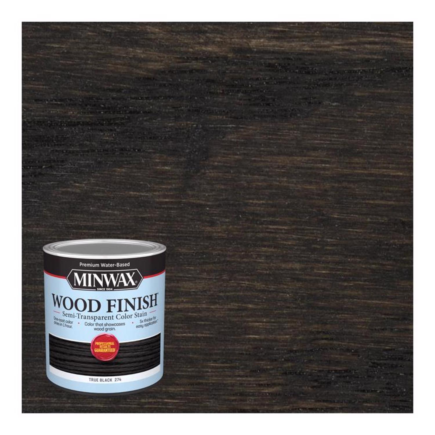 Minwax Wood Finish Semi-Transparent True Black Water-Based Acrylic Emulsion  Wood Finish 1 qt - Ace Hardware