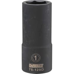 DeWalt 1 in. X 3/4 in. drive SAE 6 Point Deep Impact Socket 1 pc