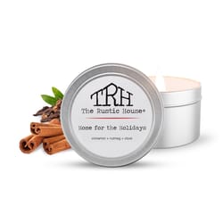 The Rustic House Silver Cinnamon/Clove/Nutmeg Scent Candle 4 oz