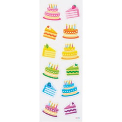 OOLY Stickiville Birthday Cakes Stickers 2 pk