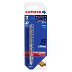 Lenox 4 in. Bi-Metal T-Shank Jig Saw Blade 6 TPI 5 pk