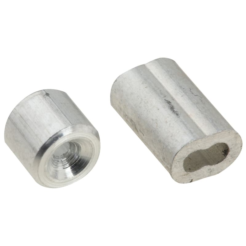 National Hardware 1/4 in. D Aluminum Cable Ferrules and Stops National Hardware 1/4 in. D Aluminum Cable Ferrules and Stops