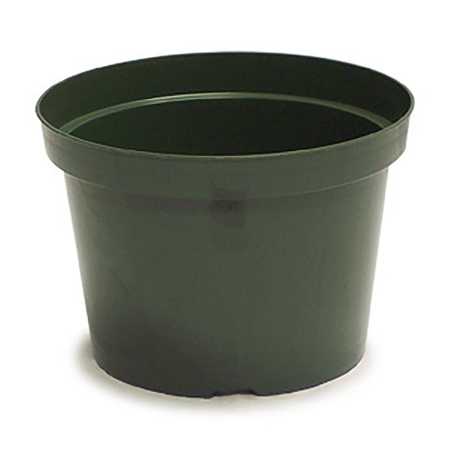 HC Companies 9 in. H X 10-1/2 in. W X 10.5 in. D Plastic Basic Flower Pot Black