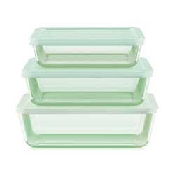 Pyrex Simply Store Green Food Storage Container Set 3 pk