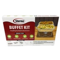 Sterno 20.88 in. W X 3.25 in. L Buffet Set Silver 8 pc