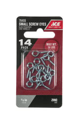 Ace 1/16 in. D X 5/8 in. L Zinc-Plated Steel Screw Eye 10 lb. cap. 14 pk