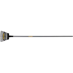 True Temper 61.65 in. 11 Tine Steel Shrub Rake Wood Handle