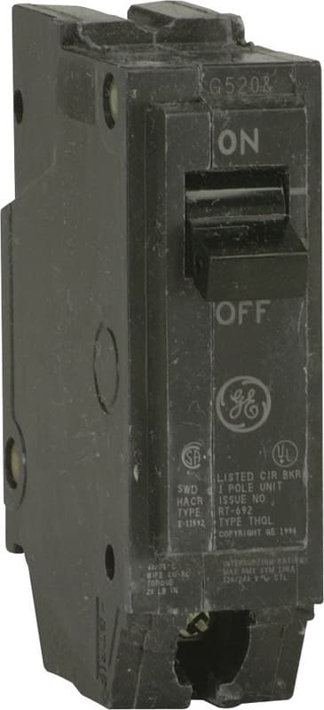 GE Q-Line 20 amps Standard Single Pole Circuit Breaker Mfr