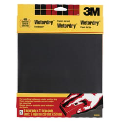 3M Wetordry 11 in. L X 9 in. W 400 Grit Silicon Carbide Sandpaper 5 pk