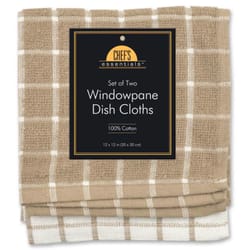 Kane Home Pebble/White Cotton Windowpane Dish Towel Set 2 pk