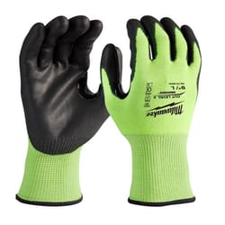 Milwaukee Cut Level 3 Polyurethane Dipped Gloves Yellow L 1 pair