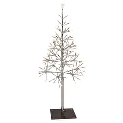 Holiday Bright Lights LED Warm White Lighted Shimmering Tree 42 in. Yard Decor