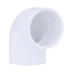 Charlotte Pipe Schedule 40 2-1/2 in. Slip X 2-1/2 in. D Slip PVC Elbow 1 pk