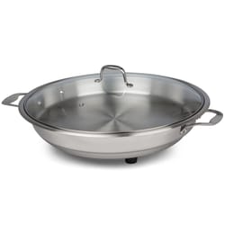 CucinaPro Stainless Steel Electric Skillet 16 in. Silver