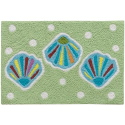 Jellybean 20 in. W X 30 in. L Multi-Color Clam Shells/Polka Dots Polyester Accent Rug