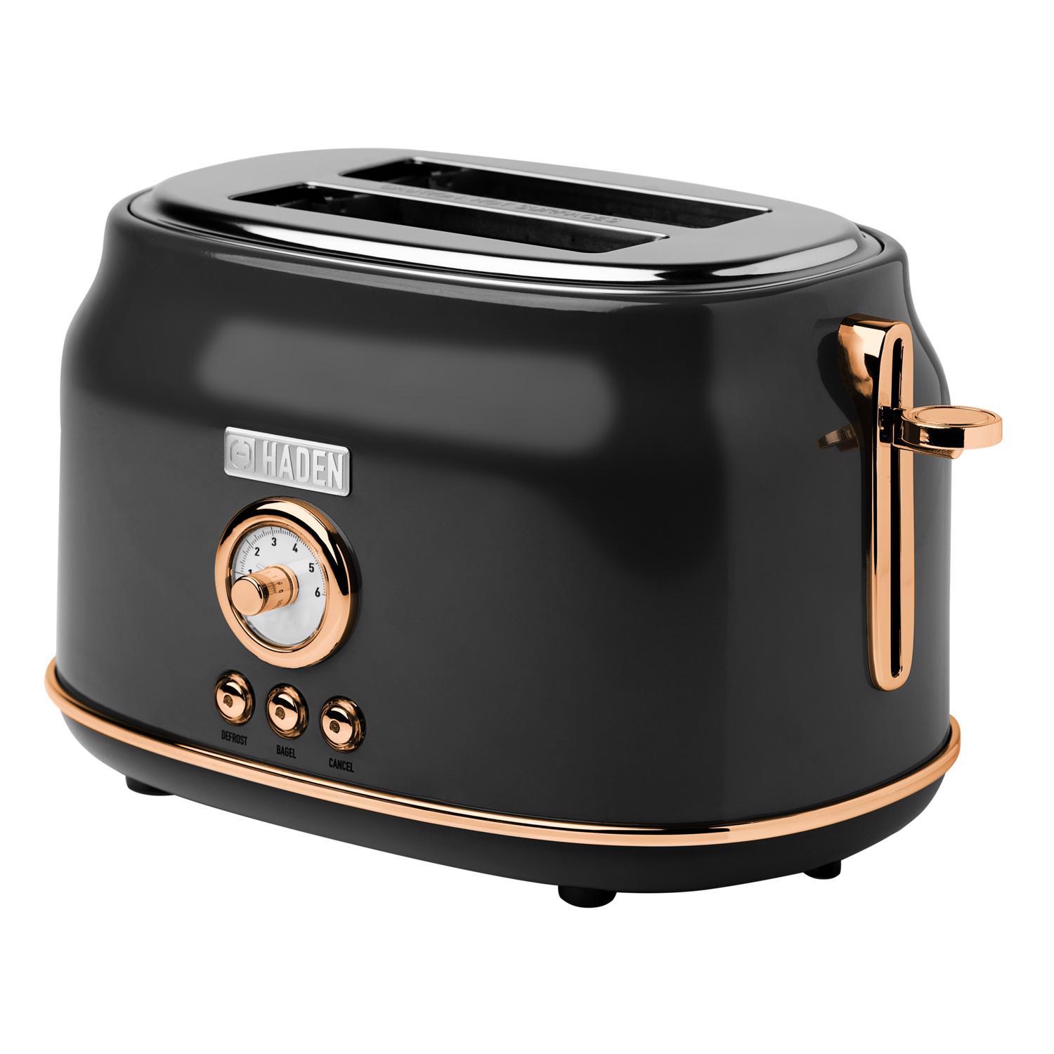 Haden Dorset Stainless Steel Black 2 slot Toaster 7 in. H X 8 in. W X 13 in. D Uae Electronic uaeelectronic.com