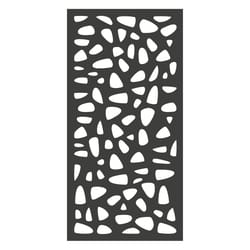 Modinex 72 in. H X 36 in. L Wood Poly Composite Garden Decorative Fence Panel Charcoal