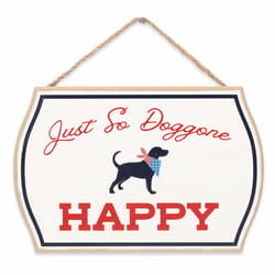 Open Road Brands Just So Doggone Happy Hanging Wall Decor MDF Wood 1 pk