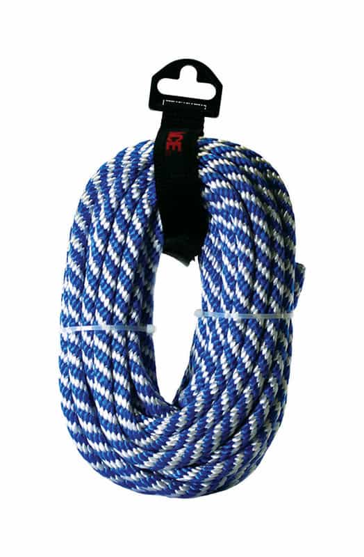 Ace 3/8 in. Dia. x 50 ft. L Blue/White Solid Braided Poly Derby Rope
