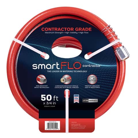 Ace SmartFLO 3/4 in. D X 100 ft. L Contractor Grade Garden Hose Red
