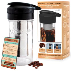 Masontops 24 oz Black/Clear Cold Brew Coffee Maker