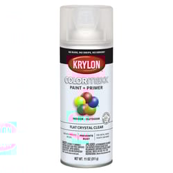 Krylon ColorMaxx Flat Crystal Clear Paint + Primer Spray Paint 12 oz.